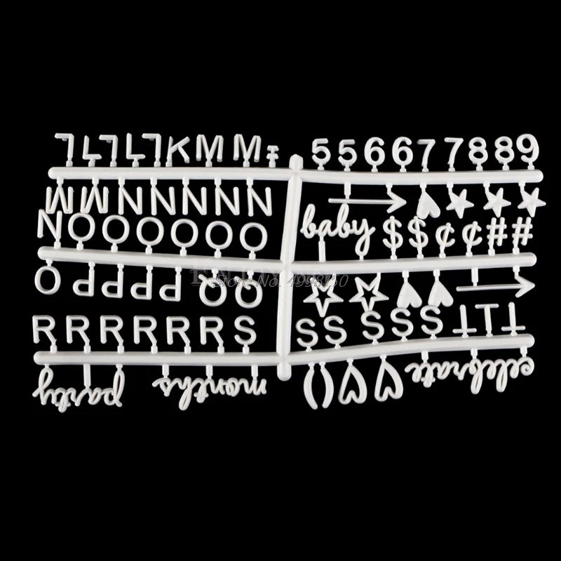 PP Alphabet Numbers Characters for Changeable Felt Letter Board Message Boards Words Office Home Decoration Accessories
