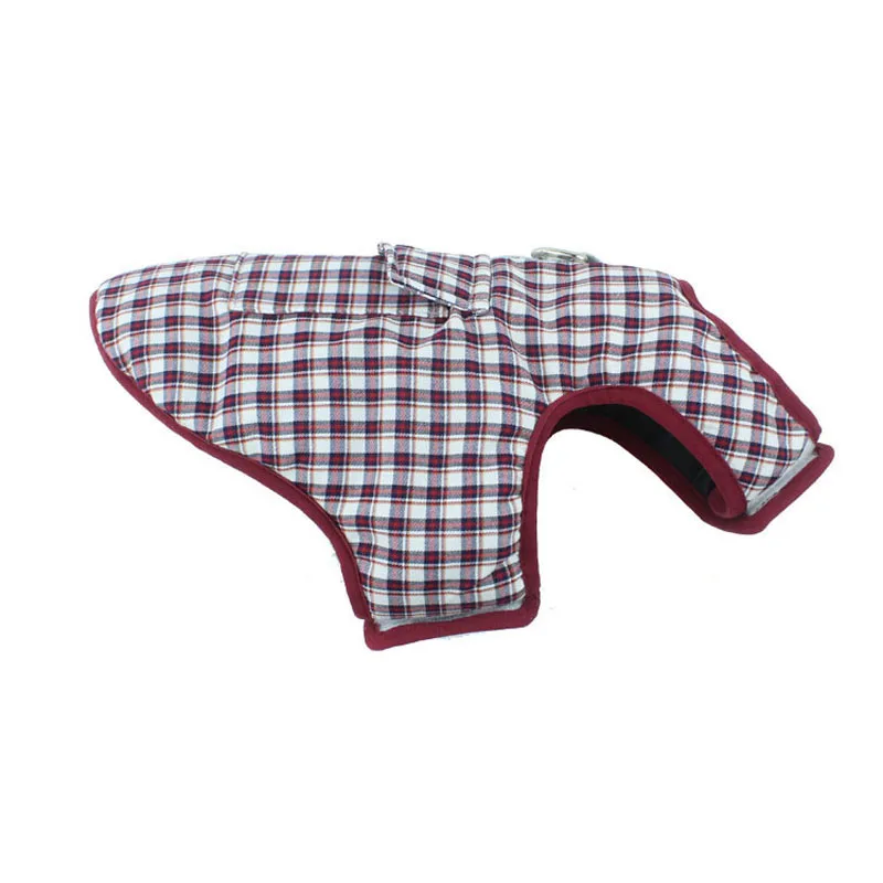 Red Plaid Зимний водонепроницаемый жилет для собак, пальто, куртки, теплая хлопковая одежда для домашних животных, верхняя одежда для холодной погоды, куртка для прогулок для маленьких и средних и больших - Цвет: Red Plaid
