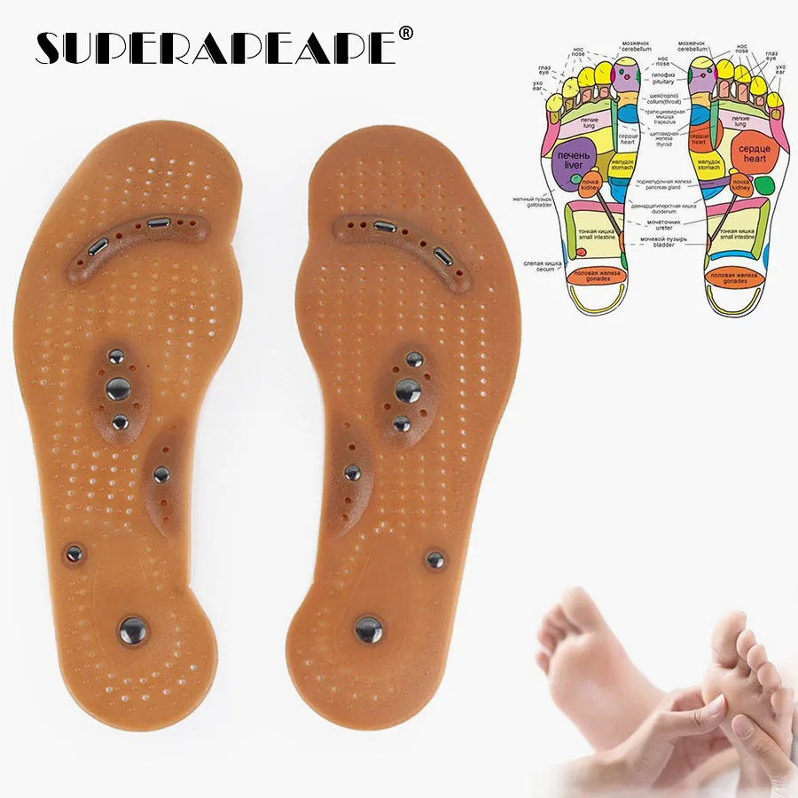 

1Pair Shoe Gel Insoles Feet Magnetic Therapy Health Care for Men Comfort Pads Foot Care Relaxation Gifts men shoes Insole Pad