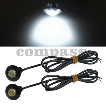 

YAM 1 Pair Ultra Thin 23mm 12V Car LED DRL Daytime Running Light Eagle Eye Lamp white/blue/red/yellow/Ice blue
