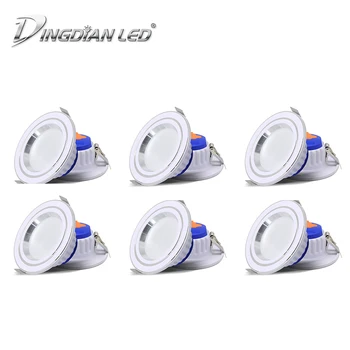 

6Packs/lot 220V LED Downlight Spot LED 3 Colors Changing 7W Recessed Mount Energy Saving Bedroom Kitchen Indoor Spot Lighting