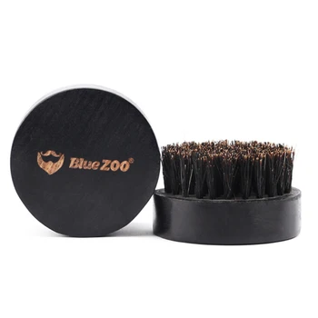 

Handmade Men Boar Hair Bristle Beard Brush Shaving Comb Face Massage Yellow Mustache Brush 6.5cm