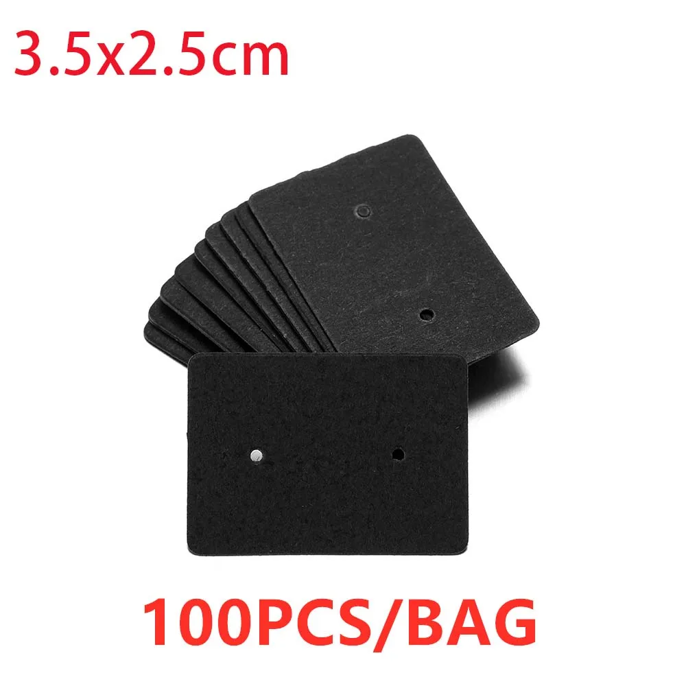 20/100pcs Mixed Style Earrings Cards Necklaces Ear Studs Display Cards Kraft Paper Hang Tag Card For DIY Jewelry Display Card 