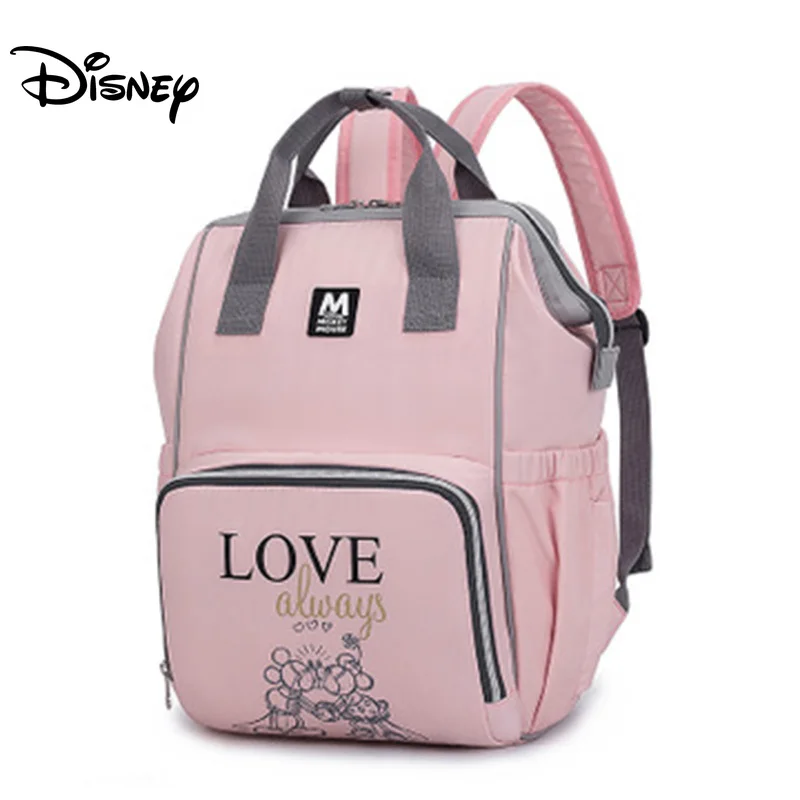 

Disney Baby Diaper Bag Waterproof Zipper Backpacklarge Capacity Mom Stroller Bag Mummy Maternity Bag Mickey Multifunctional Bag