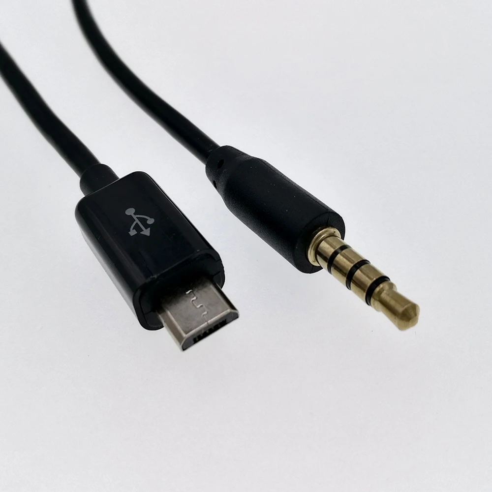 

10pcs Micro USB Male to 3.5 mm Male Stereo Jack Adapter Convertor Cable For Car AUX Audio 50CM
