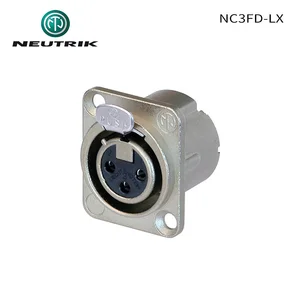 NEUTRIK NC3FD-LX переменного тока 3-полюсный гнездовая посеребренные контакты XLR Разъем cannon