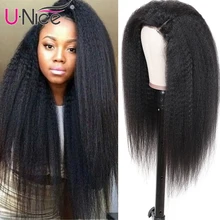 Волосы UNICE 13*4/6 бразильский кудрявый прямой парик 130% плотность волосы Remy парики 8-24 дюймов натуральный цвет кружева спереди человеческие волосы парики