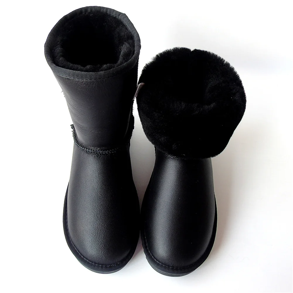 Женские сапоги из натуральной овечьей кожи до середины икры|sheepskin boots|sheepskin boots