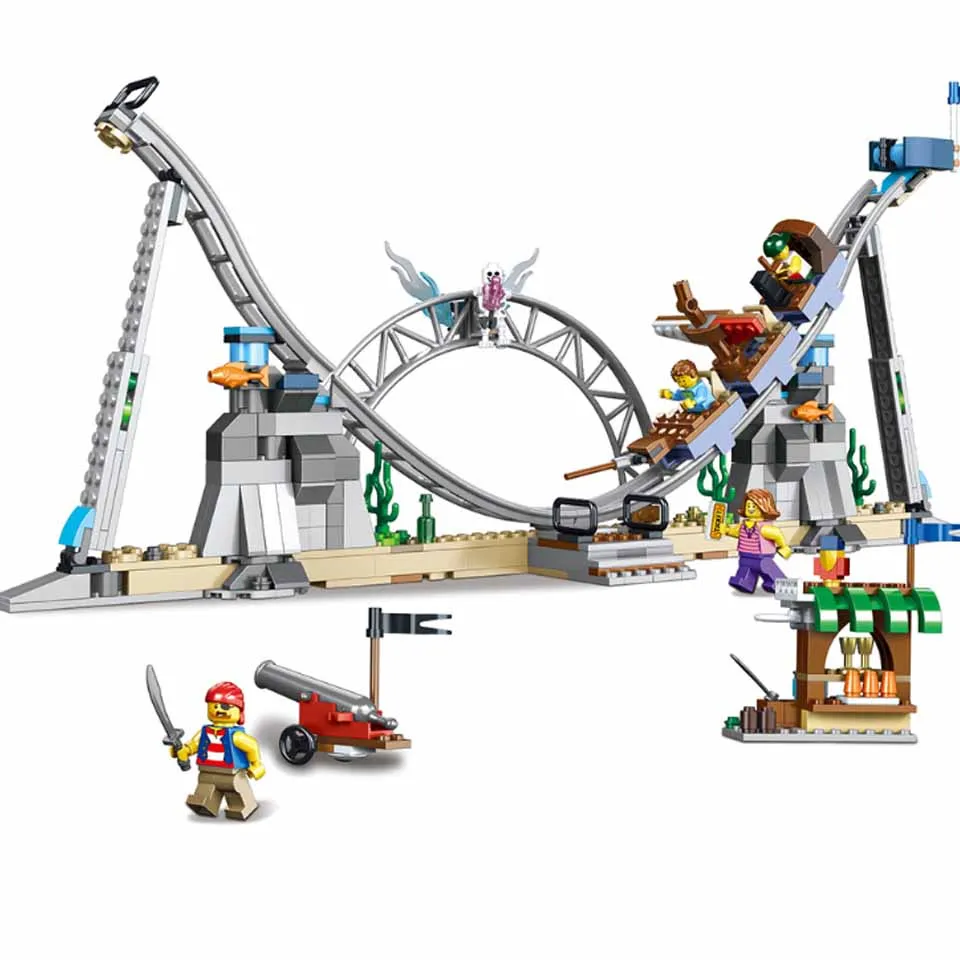 

New Creators Builerds Roller Coaster 3 in 1 Compatible Legoinglys Creator 31084 Building Educational Toys Christmas Gifts 24051
