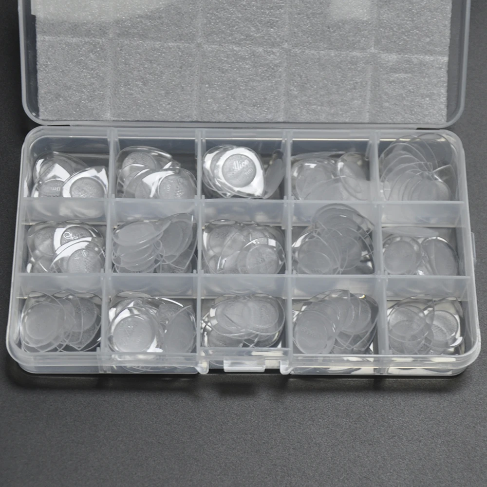 100Pcs Alice 23x20mm Heavy 1mm Teardrop Waterdrop Stubby Small Guitar Picks Plectrums For Electric Guitar Bass