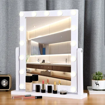

Large Desktop Makeup Mirror Led Light Fill Makeup Mirror Beauty Salon Studio Professional Makeup Mirror Live Fill Mirror