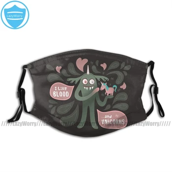 

Scary Bloody Mouth Face Mask Spooky And Cute Vampire Facial Mask with 2 Filters Polyester Nice for Adult Mask