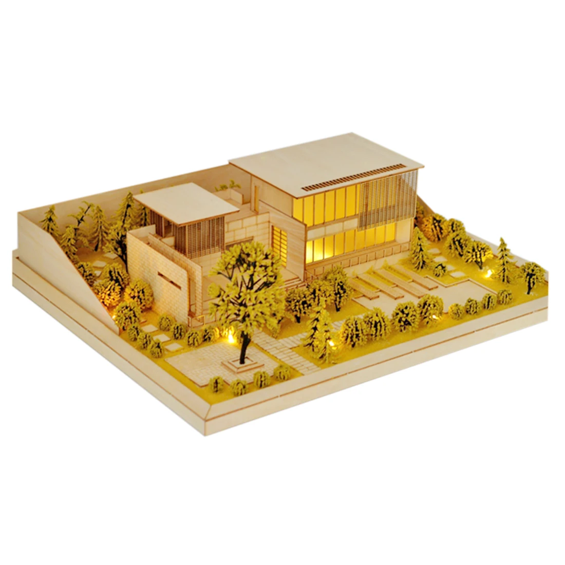 

DIY Villa Model Kit Sand Table Architecture Assembly House Kit with Light