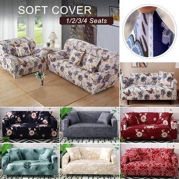 

Floral Printing Stretch Elastic Sofa Cover Sofa Towel Slip-resistant Sofa Covers For Living Room Fully-wrapped Anti-dust 2020New