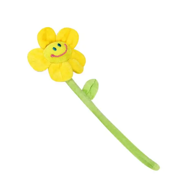 Plush Daisies Sun Flower with Bendable Stems Smile Face Stuffed Home Decor Kids Educational Toy for Children Gift Plush Toy 2021 1