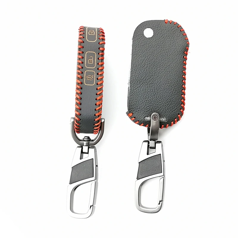 Кожаный чехол для ключа автомобиля для Kia Sportage R Stinger Ceed CD Sorento Strong Cerato 3/4 кнопки флип ключ сумка