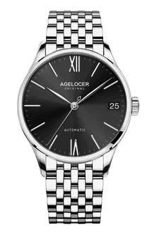 

AGELOCER Mens Caliber.A 4610 Mechanical Movement Automatic Dress watch Big Date