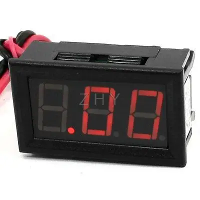 

Red 7-Segment LED Digital Display 4 Wired Ammeter Meter DC 0-10A