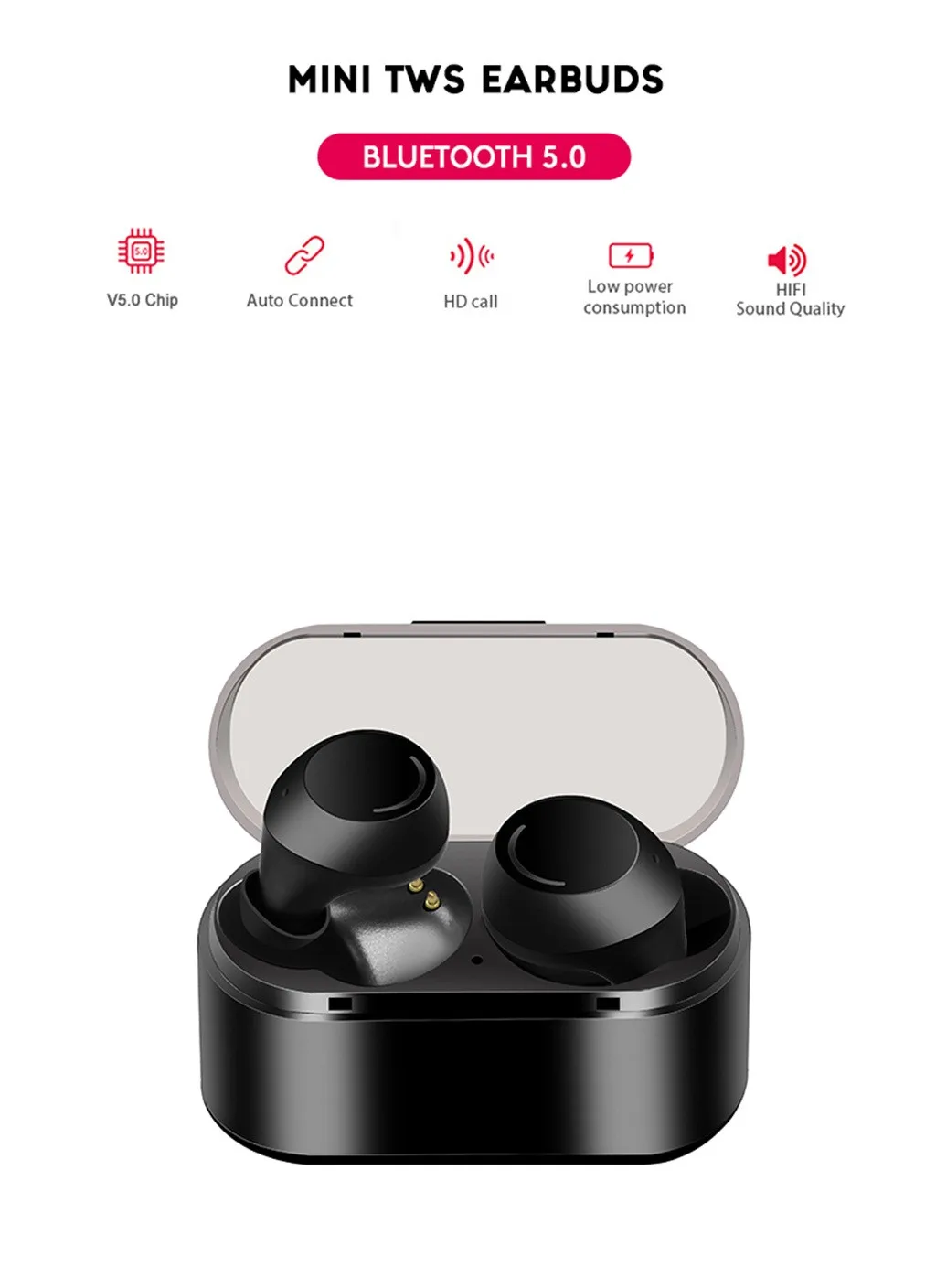 VOBERRY TWS гарнитура Bluetooth 5,0 водонепроницаемая и приглушенная стерео Беспроводная гарнитура затычка для ушей стабильная портативная Мобильная гарнитура 719#2