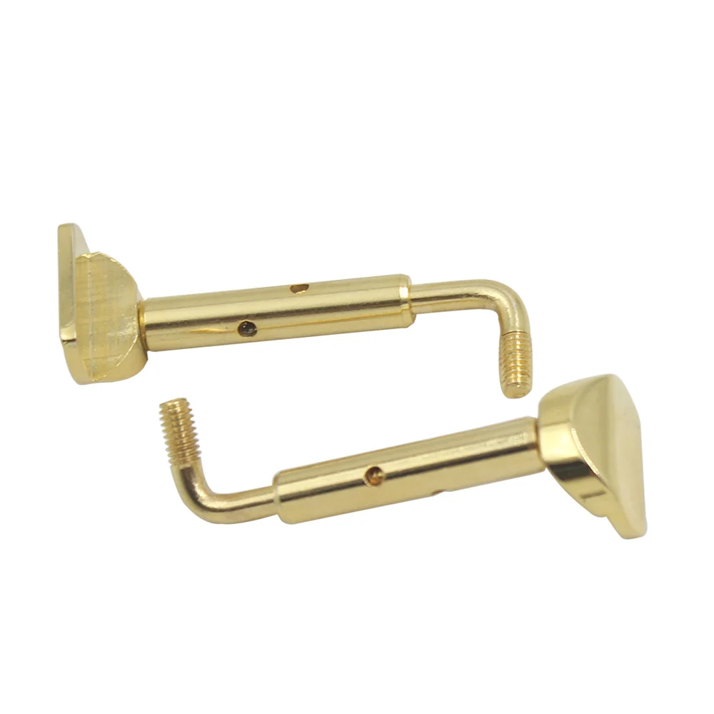 2 Teile/satz Violine Chin Rest Clamp Ebenholzkinnhalter Schrauben Metall Violine Ersatz Teile Geige Musik Werkzeug Saiten Instrument Zubehör – Detail 1