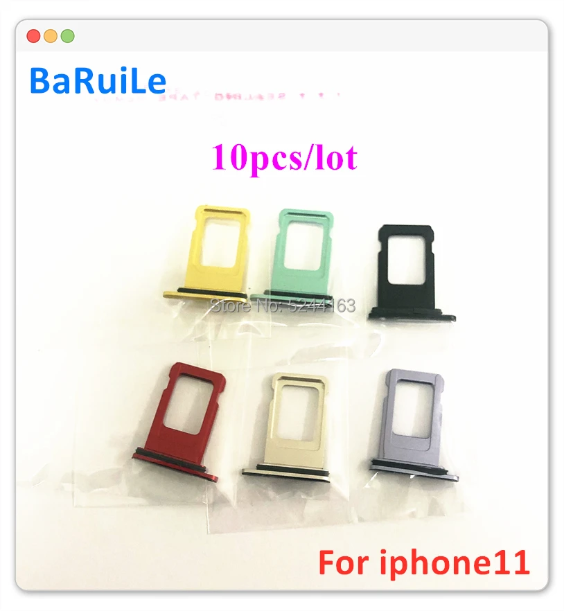 Лоток для SIM карты BaRuiLe iphone 11 11Pro 11pro max 10 шт. одинарный/двойной запасная часть держатель карты|Адаптеры карт| |