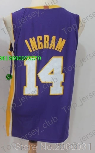A+++ Качественная мужская одежда для взрослых#23 LeBron James 0 Kyle Kuzma 2 Lonzo Ball 14 Brandon Ingram Jersey Los Angeles - Цвет: for men