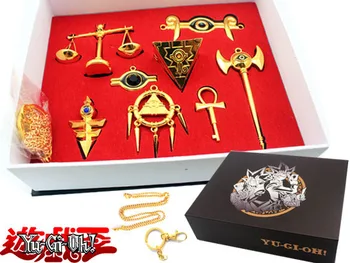 

Anime Yu-Gi-Oh! Millennium Items Puzzle Necklace Pendant Keychain Set Cosplay Collection custume accessories