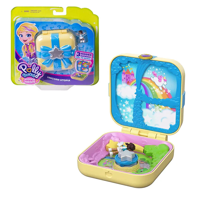 Polly Pocket toys 11styles Hidden World Mini Scene Girls Go Home Original Toys for Children Little Mermaid Kids Toy Nesting Doll - Color: GDK78