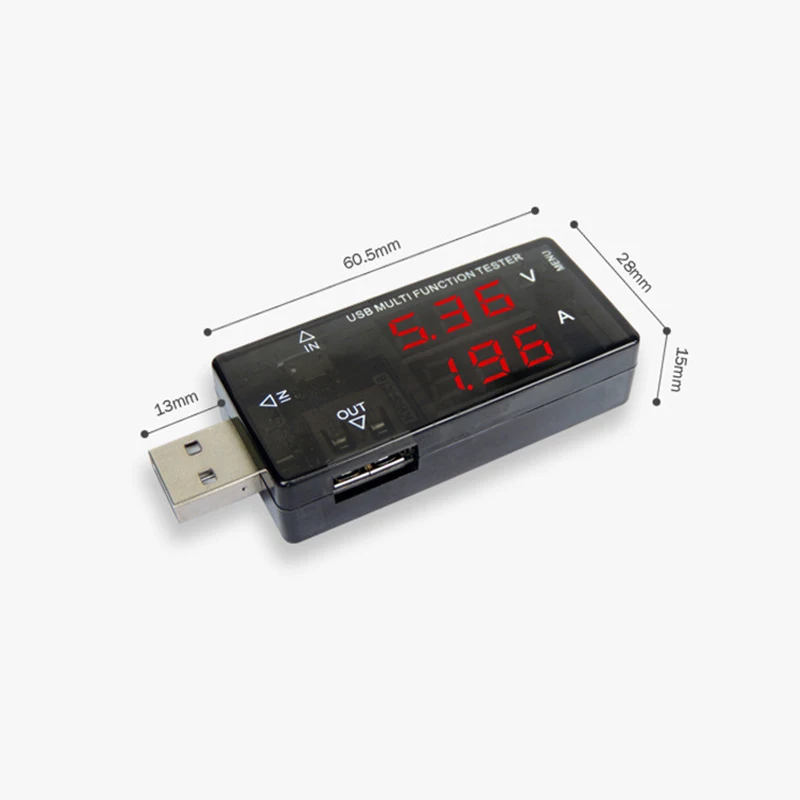 Цифровой вольтметр USB тестер напряжения Амперметр вольт метр измеритель тока Емкость батареи тестер power Bank