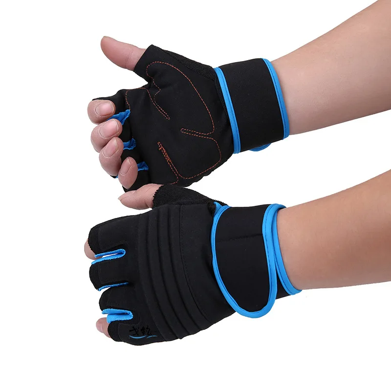 Cross Border for Outdoor Sun-resistant Sports Fishing Dew Fingers Slip-proof Gloves Adult Microfiber Angling Cycling Gloves