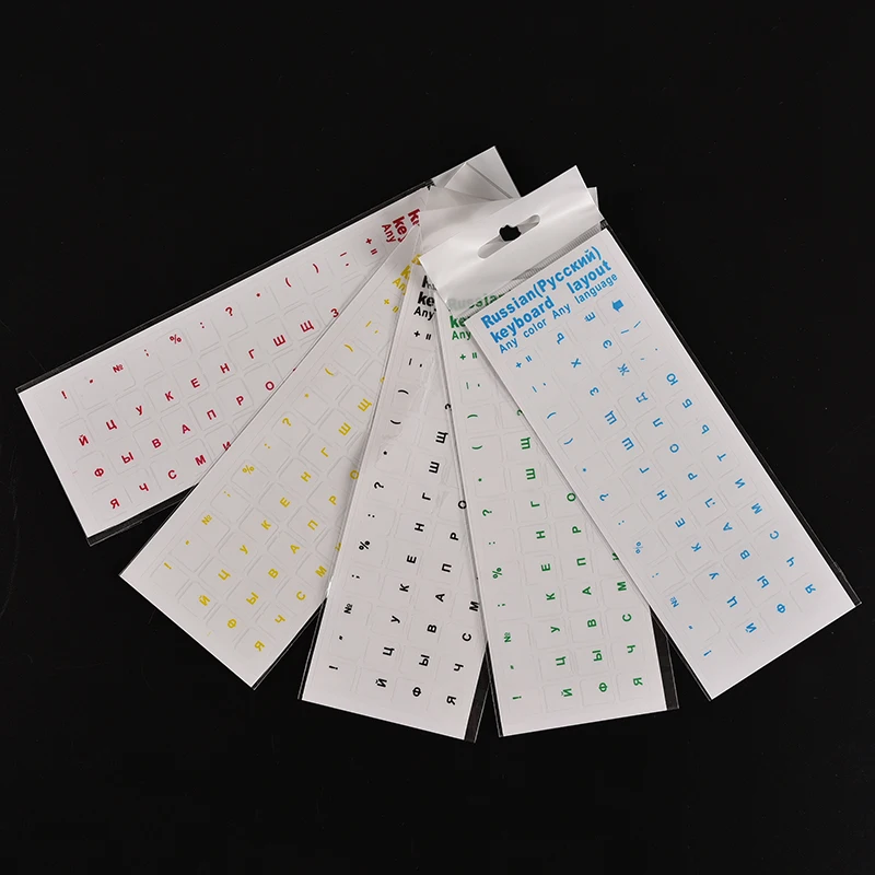 Standard Waterproof Russian Language Keyboard Stickers Layout with Button Letters Alphabet for Computer Keyboard Protective film