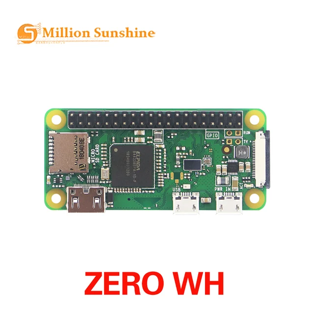 $ mini PC AIO all-in-one Raspberry Pi Zero WH RPi Zero WH 1GHz CPU 512MB RAM with Bluetooth 4.1 wireless LAN 40PIN GPIO headers