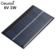 Cewaal мини 6 в 1 Вт солнечная панель питания модуль DIY батарея для сотового телефона игрушки зарядные устройства Портативные Солнечные батареи зарядка