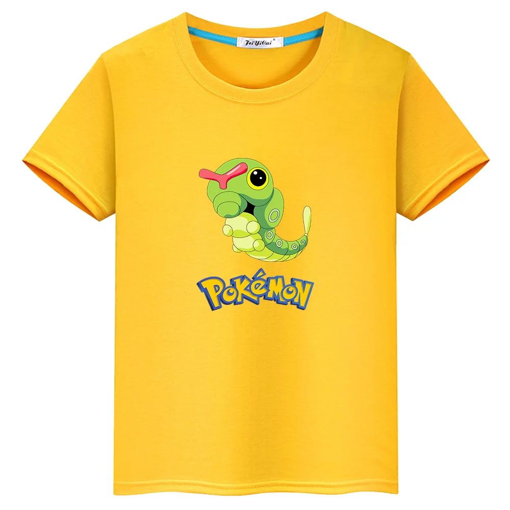 Squirtle Аниме Пикачу чармандер, генгар, с принтом Детские футболки для мальчиков и девочек, Рубашка с короткими рукавами футболка детские хлопковые топы-весеннее платье-пачка