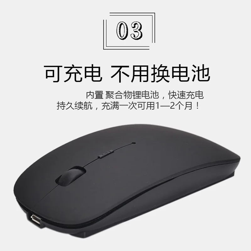 

Built in charging 2.4G wireless mouse across ultra-thin mute mouse