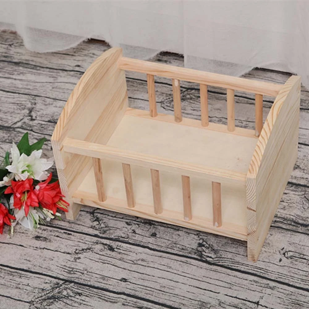 39x30x25 см Деревянный Цвет/коричневый/белый новорожденный реквизит для фотосъемки Ретро деревянная кровать детская студия фотографии задний план Cribs