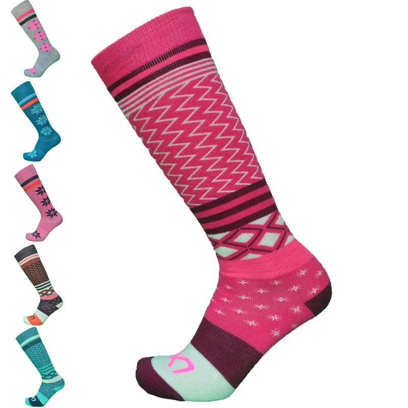 

1 Pair Norway Super Thick Merino Wool Winter Snowflake Women's Snowboard Socks