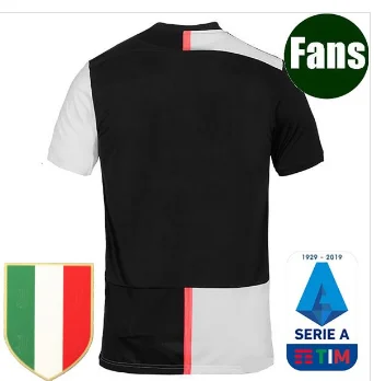 19 20 Новинка juve patch Футбольная Футболка DE LIGT Ronaldo home Out 3RD 10 DYBALA для взрослых, тренировочные ювентусы, футбольная рубашка - Цвет: shirt
