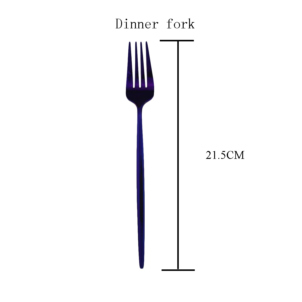 Dinnerware Set Purple Tableware Dinner Set 18/10 Stainless Steel Cutlery Set Knife Fork Spoon Silverware Set Home Flatware Set - Цвет: purple dinner fork