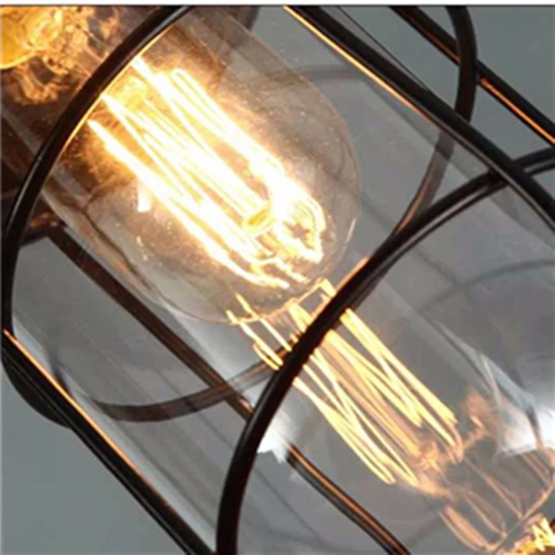 Креативный стеклянный подвесной светильник в форме пули ретро промышленный