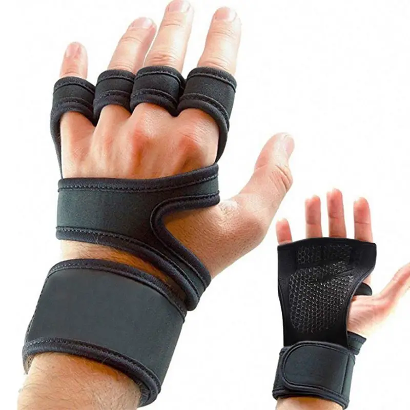 

Cross Training Weight Lifting Gloves for Men Women Workout Anti-Slip Silicone Padding Gym Mittens with Wrist Strap Support