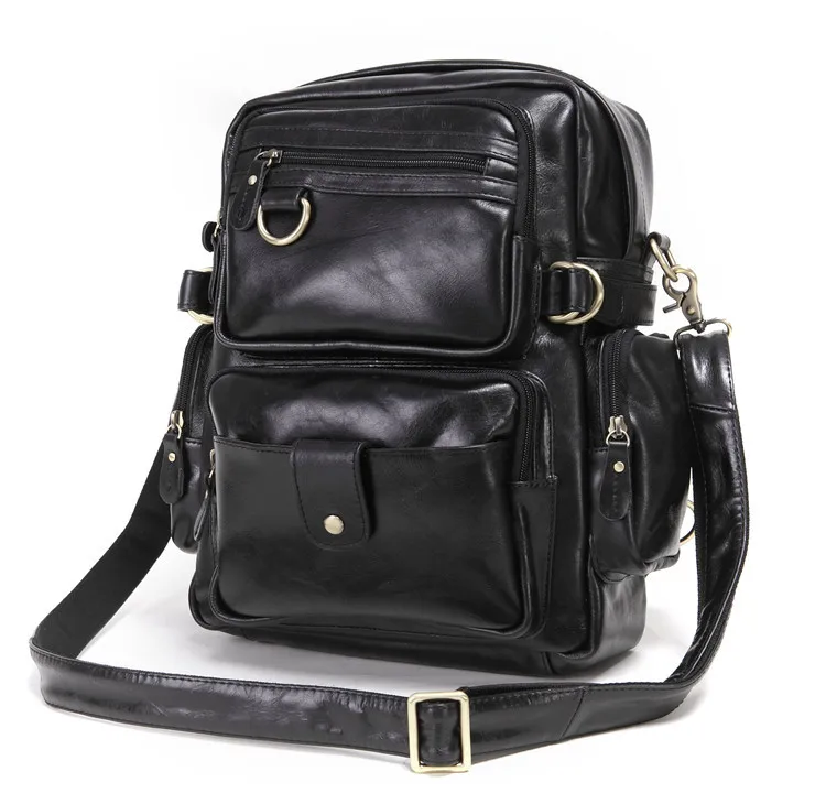 Mochilas Para Hombre, вертикальная мужская сумка, натуральная кожа,, Ретро стиль, настоящая коровья кожа, мужская сумка, Bolso Hombre Piel Cuero Genuino
