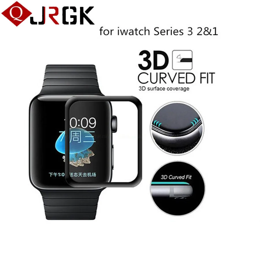 Изогнутое закаленное стекло JRGK 3D с полным покрытием Защитная пленка для iwatch Watch