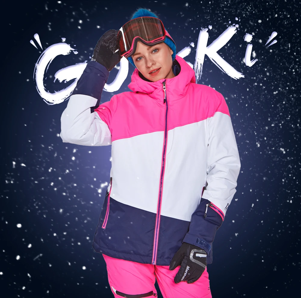 belted ski jacket women