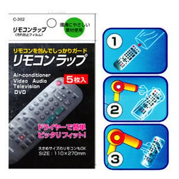 

5pcs Remote Control Protector Cover Heat Shrink Film for TV Air-Conditioner Video Remote Control Waterproof Protective Dust Case