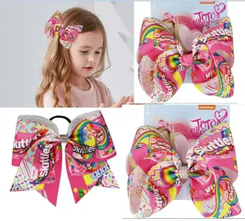 

Spring new 7inch Cheer Bow Cheerleading cartoon Ribbon Hair Bows Hair clip BOWknot For Girls Kids Hair Accessories 8PCS/