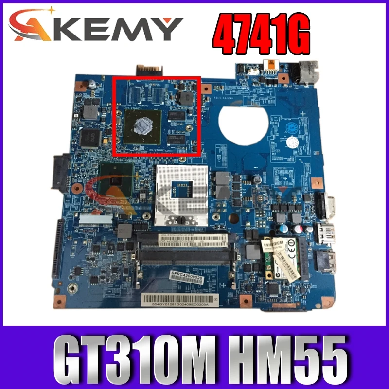 Материнская плата Akemy 48 4gy02. 021 для ноутбука ACER 4741G MS2203 MS2206 материнская PGA989 GT310M HM55 DDR3