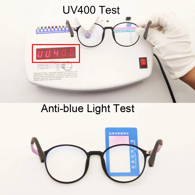 Круглые анти-голубые легкие детские очки для мальчиков и девочек с антибликовым покрытием оправа для установки линз по рецепту детский компьютер гибкие очки UV400