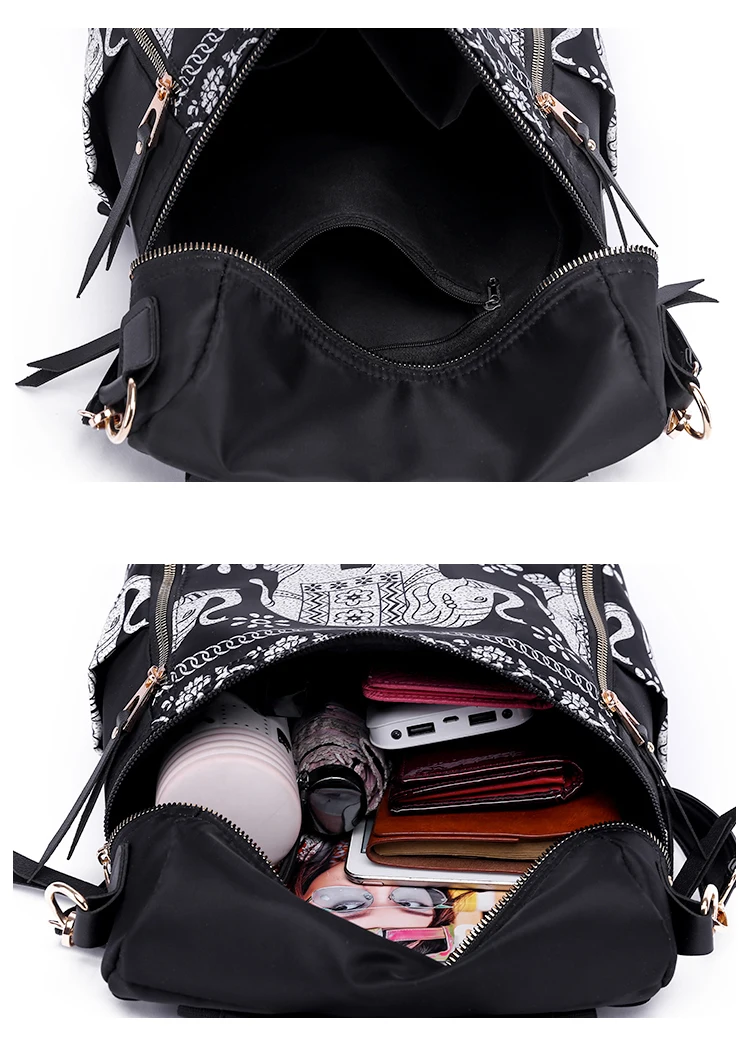 Vfemage Elefant рюкзак с принтом женский многофункциональный рюкзак женский милый рюкзак школьные сумки для девочек Сумка для книг