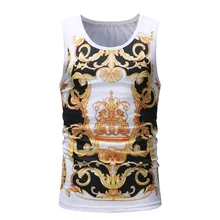 Летняя Aliexpress Amazon Внешняя торговля Ebay мужская одежда без рукавов с принтом майка мужская рубашка без рукавов